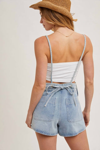 Bluivy - Macacão Shorts Jeans