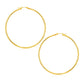 14k Yellow Gold Polished Large Round Hoop Earrings