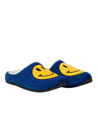 Chinelo Deer Stags Masculino Smiley Face Acolchoado Bico Redondo Azul Tamanho 11 M