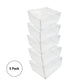 Conjunto de 5 sacos de armazenamento de vinil transparente com zíper 25 x 21 x 11 polegadas 