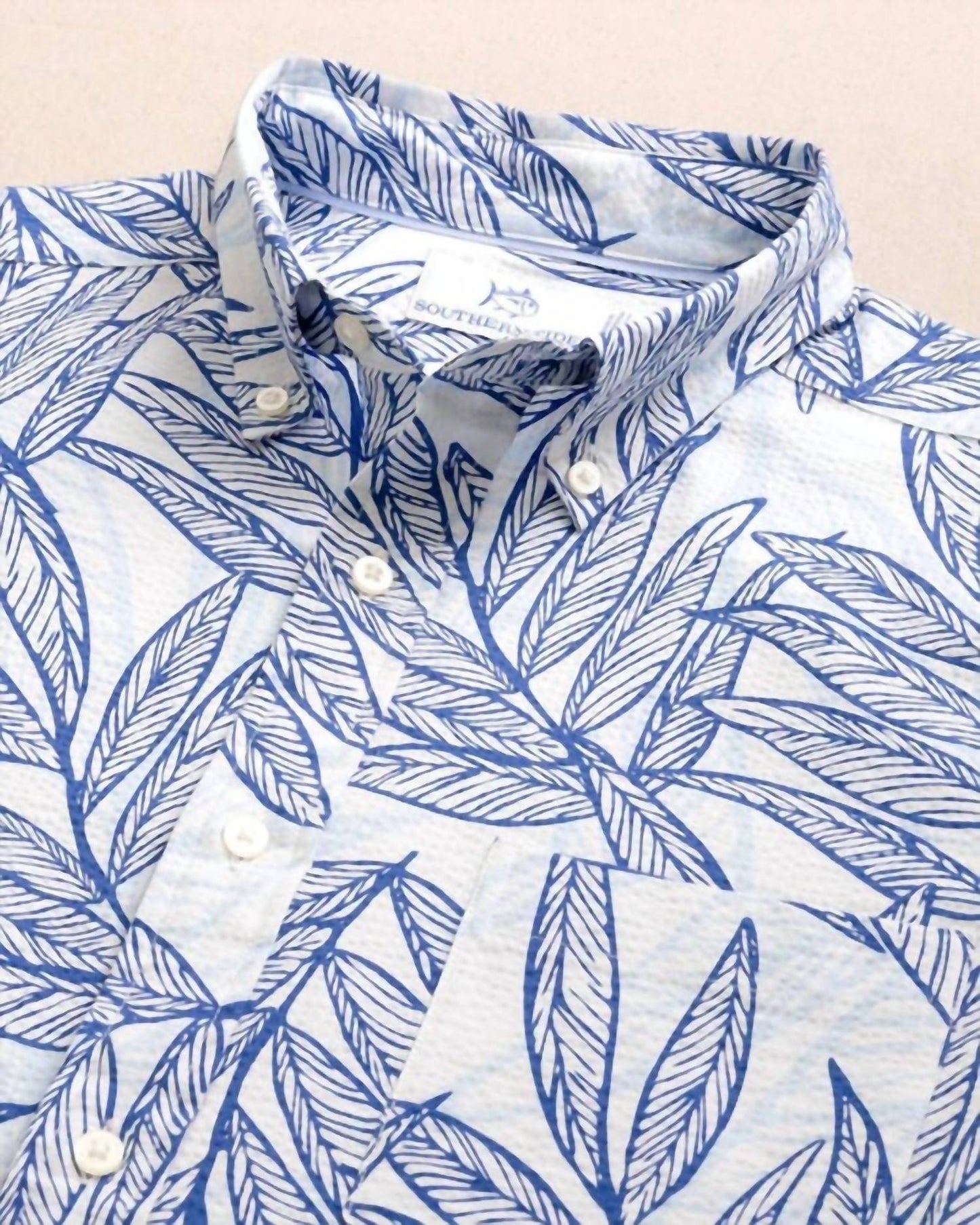 Southern Tide - Men's Palms Seersucker Short Sleeve Sport Shirt