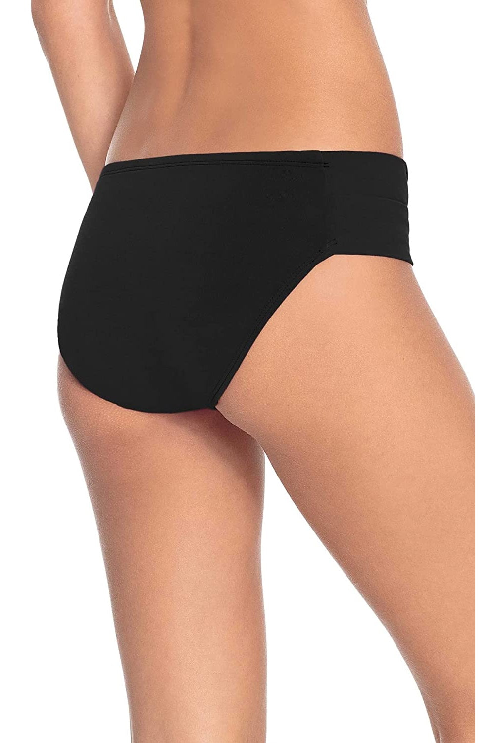 Calcinha de biquíni hipster Robin Piccone Ava Twist feminina, preta, tamanho médio, preta, tamanho M