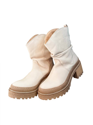 Free People - Bota feminina de couro estilo Slouch