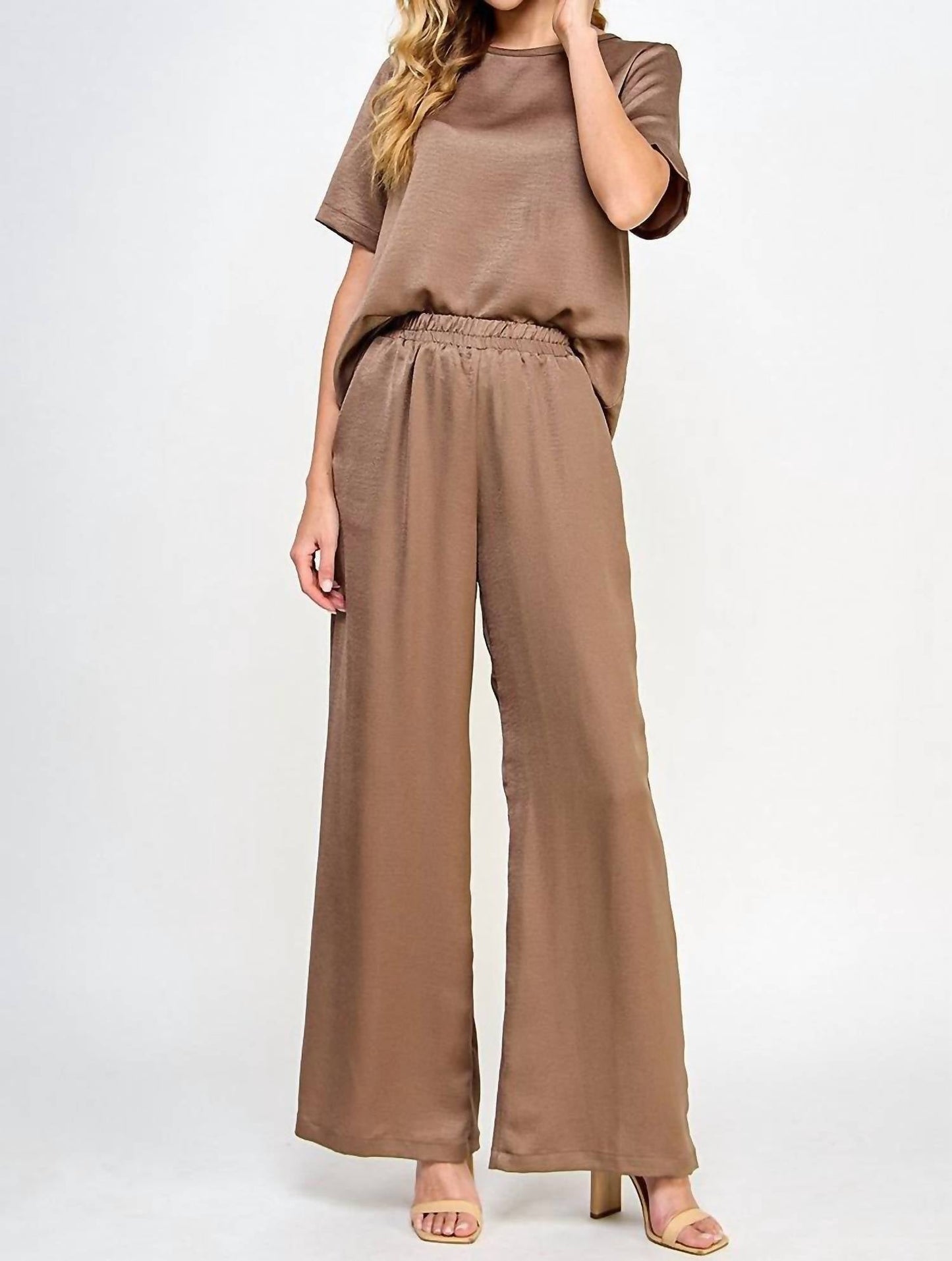 2 Hearts Apparel - Solid Satin Set