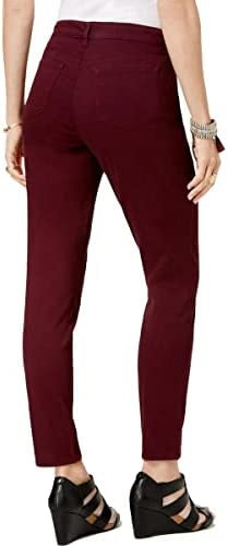 Calça jeans skinny feminina Style &amp; Co Curvy Fit, vinho, tamanho 14