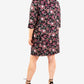 Vestido feminino plus size em malha jacquard com colar, coleção NY - preto/vinho, tamanho 2X