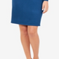 Vestido justo feminino NY Collection com manga de renda, azul, tamanho extragrande