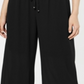Calça Palazzo Feminina NY Collection Preta Tamanho Pequeno X-Small