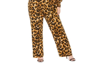 Macacão feminino NY Collection Faux Wrap marrom tamanho 2X