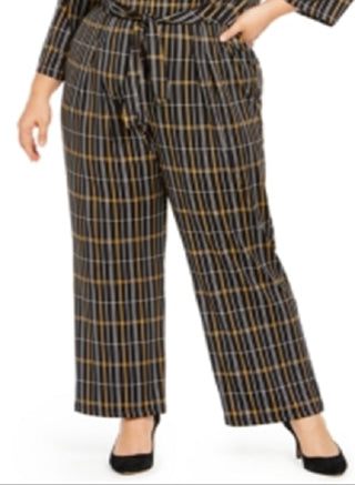 Macacão feminino plus size com amarração frontal e decote em V, preto, tamanho 2X, da NY Collection