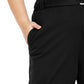 Calça feminina com cinto e argola NY Collection, preta, tamanho 2X