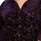 Blusa feminina plus size de veludo queimado NY Collection, roxa, tamanho 2X