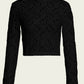 Enza Costa - Puckered Lace Cropped Mockneck Top