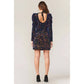 Adelyn Rae - Gale Velvet Sequins Puff Sleeve Mini Dress