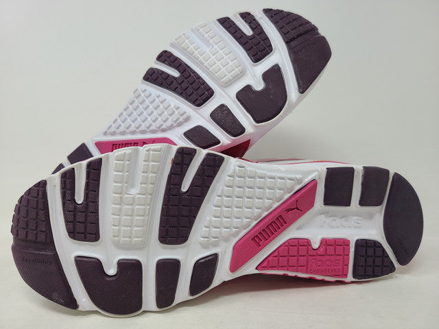 Tênis de corrida feminino Puma Faas 600 S, branco/fúcsia/amarelo, tamanho 9,5 B(M) EUA