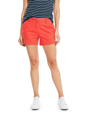 Shorts Nautica Feminino 4 Stretch Twill Vermelho Tamanho 6