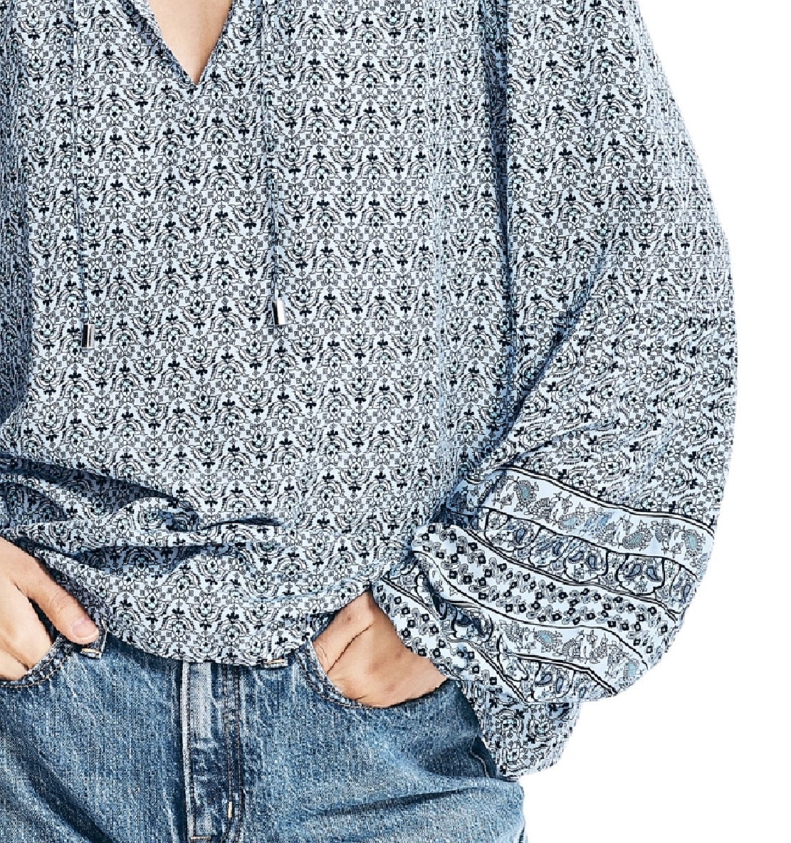 Top estampado Nautica feminino azul tamanho X-G