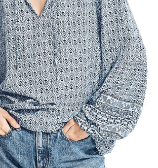 Top estampado Nautica feminino azul tamanho X-G