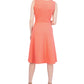 Vestido Darren Texturizado com Fenda e Flare Sandra Feminino Rosa Tamanho Médio