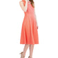 Vestido Darren Texturizado com Fenda e Flare Sandra Feminino Rosa Tamanho Médio