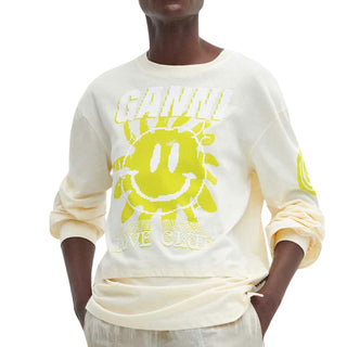 Ganni - Camiseta estampada de manga comprida SUN