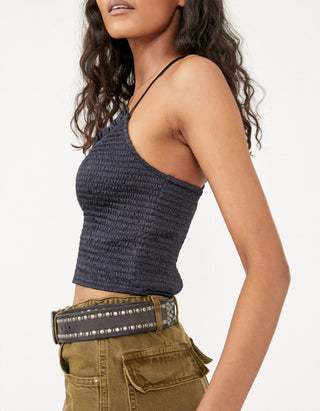 Free People - Regata com babados e costas nadador