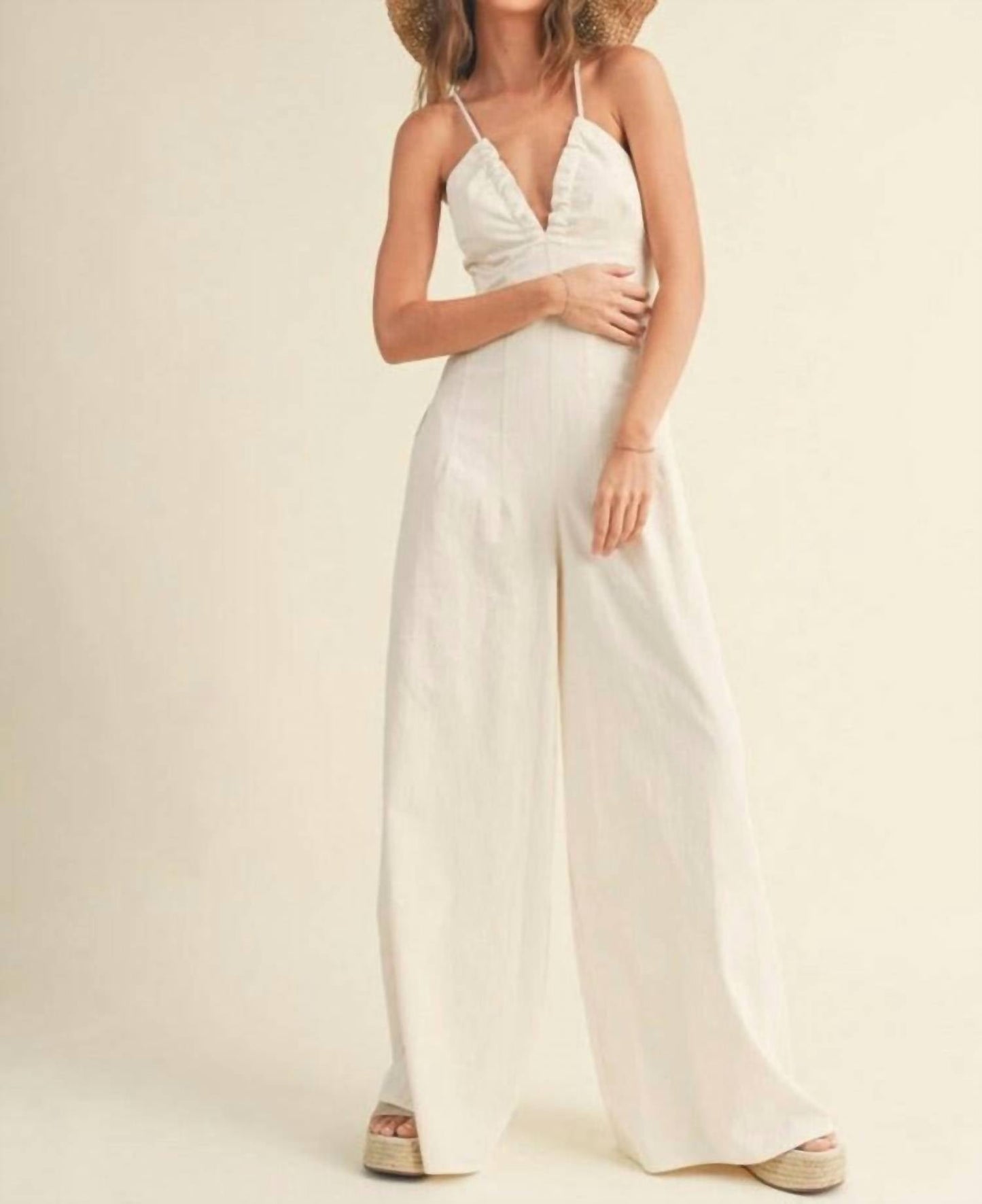 Miou Muse - Washed Cotton Jumpsuit