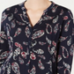 Camisa feminina com estampa Paisley Charter Club, azul, tamanho pequeno