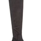 Botas de montaria femininas Material Girl Darcell Mixed Media até o joelho, pretas, tamanho 7 M