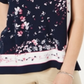 Camiseta feminina estampada de manga curta Charter Club, azul, tamanho médio
