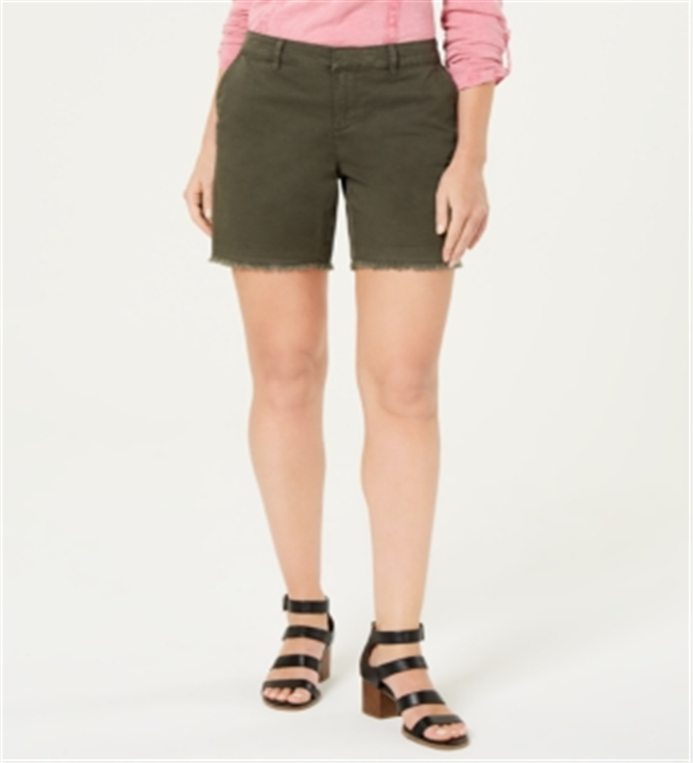 Shorts femininos estilo &amp; co, verde, tamanho 8