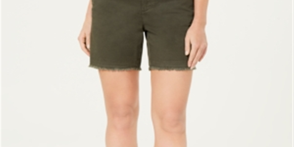 Shorts femininos estilo &amp; co, verde, tamanho 8