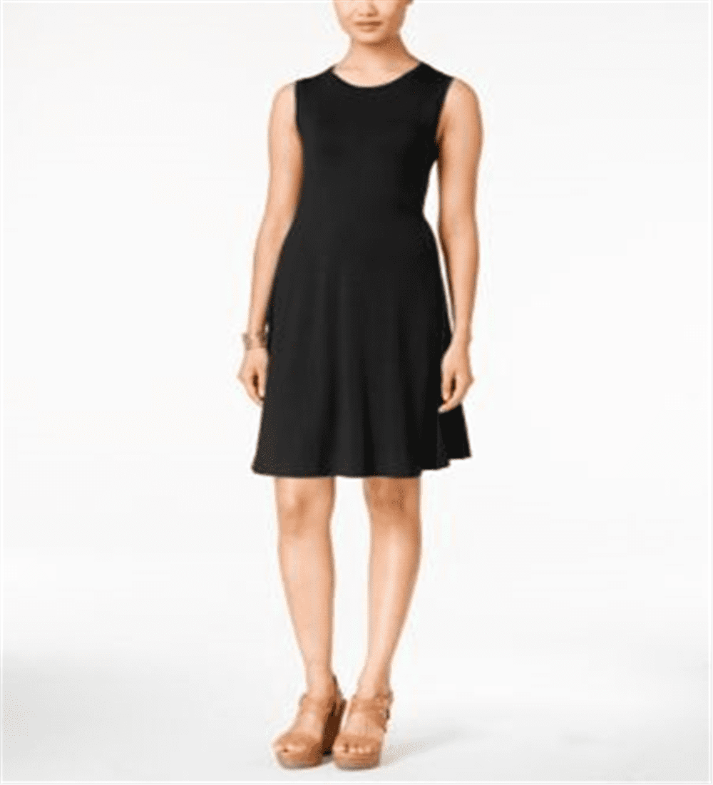 Vestido preto sem mangas estilo &amp; co feminino tamanho pequeno