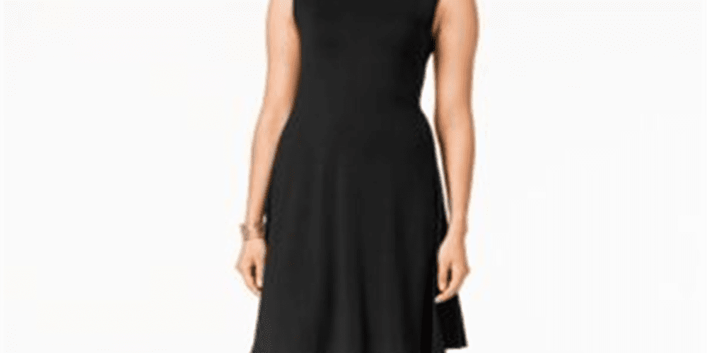 Vestido preto sem mangas estilo &amp; co feminino tamanho pequeno
