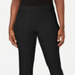 Calça feminina Karen Scott com frente lisa, tamanho P, preta