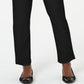 Calça feminina Karen Scott com frente lisa, tamanho P, preta