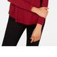 JM Collection Blusa feminina de gola alta vermelha tamanho pequeno pequeno