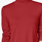 JM Collection Blusa feminina de gola alta vermelha tamanho pequeno pequeno