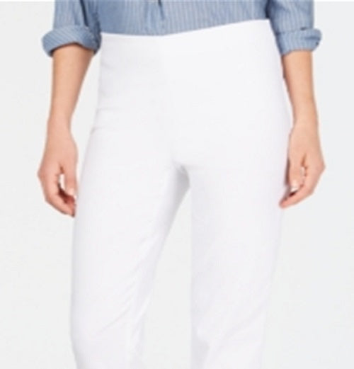 Calça Capri Feminina Chelsea Pull On com Controle de Barriga Charter Club Branca Tamanho 16