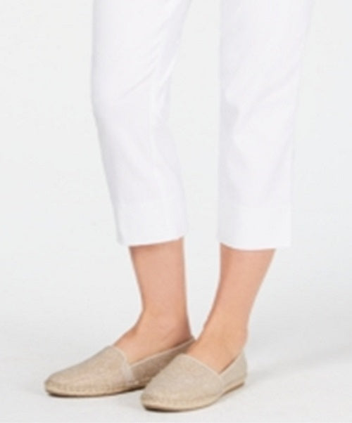 Calça Capri Feminina Chelsea Pull On com Controle de Barriga Charter Club Branca Tamanho 16