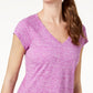 Camiseta ID Ideology Essentials Rapidry Heathered Feminina Roxa Tamanho X-G