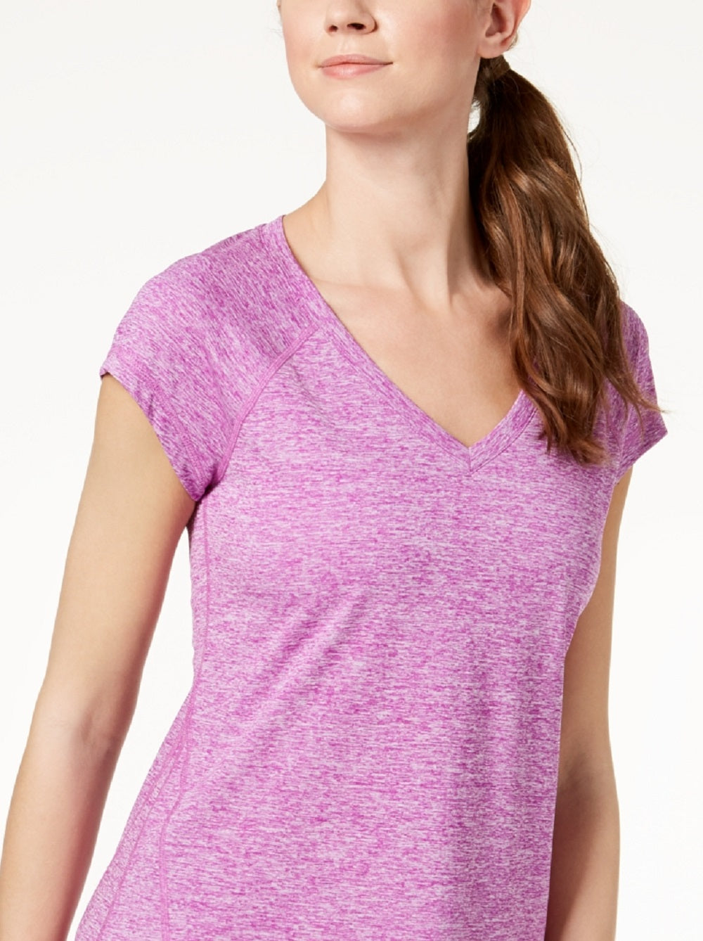 Camiseta ID Ideology Essentials Rapidry Heathered Feminina Roxa Tamanho XX-G