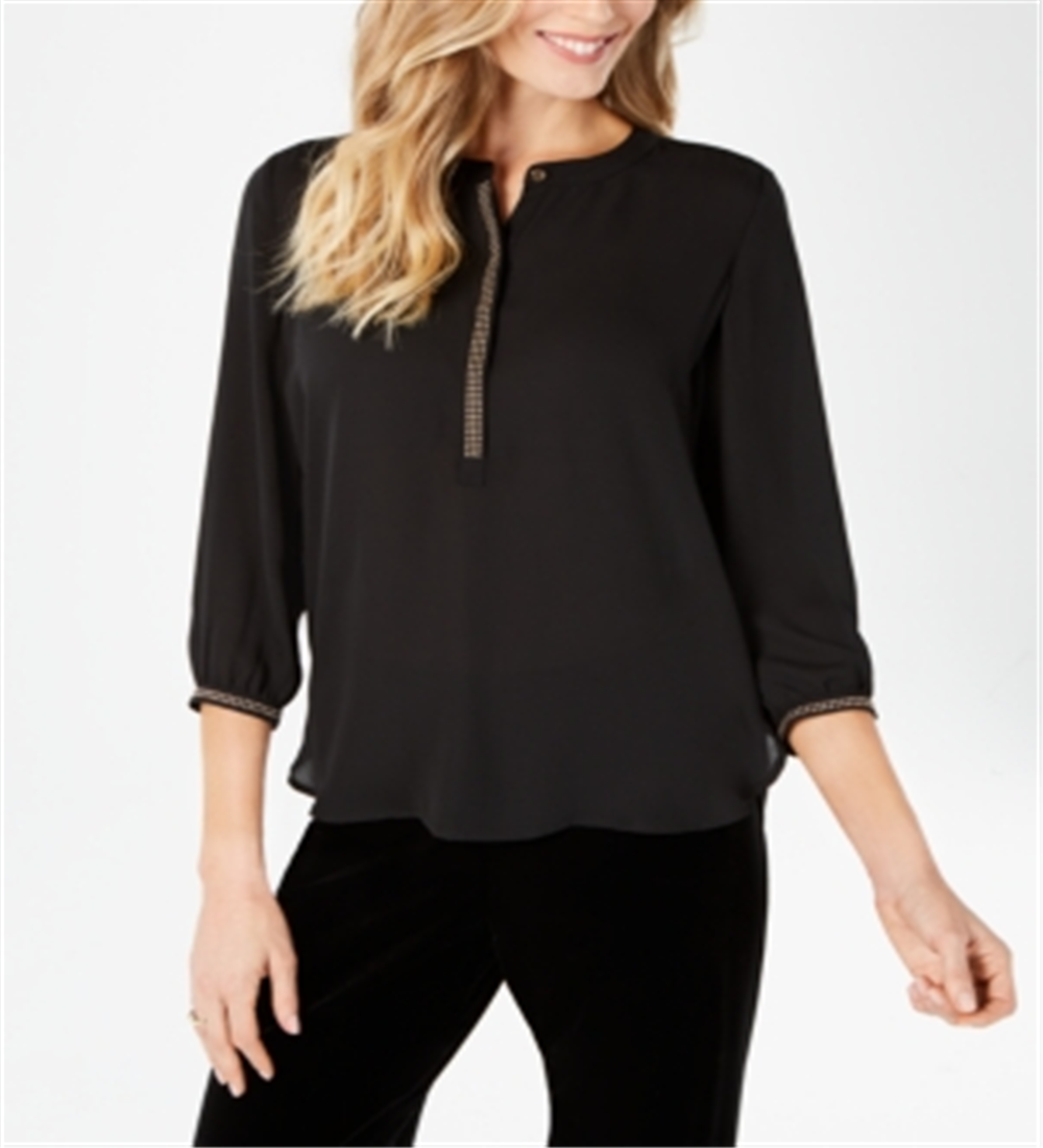 Blusa feminina plissada nas costas, preta, tamanho pequeno, coleção JM