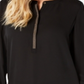 Blusa feminina plissada nas costas, preta, tamanho pequeno, coleção JM