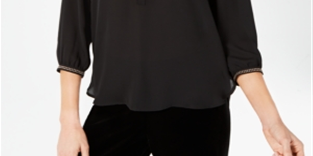 Blusa feminina plissada nas costas, preta, tamanho pequeno, coleção JM