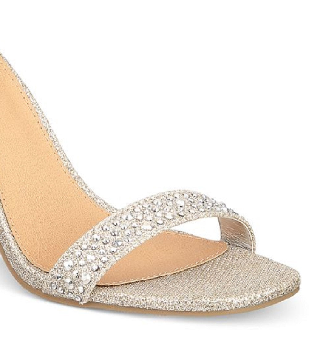 Material Girl Sandálias femininas Blaire com tira no tornozelo e salto alto, cinza, tamanho 9,5