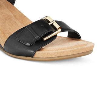 Giani Bernini Women's Bryana Memory Foam Wedge Sandals Black Size 9 W