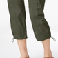 Calça Capri Cargo Feminina Estilo &amp; Co com Cós em Malha Verde Tamanho 16