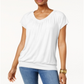 Camiseta feminina Blusa JM Collection Branca Tamanho XX-G