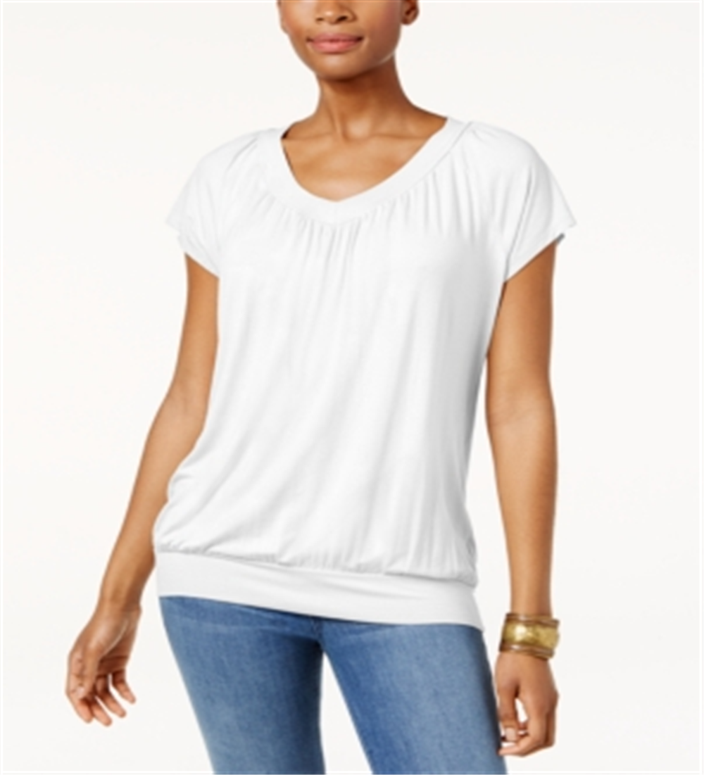 Camiseta feminina Blusa JM Collection Branca Tamanho XX-G